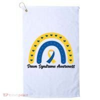 Down Syndrome Awareness Rainbow Ribbon Golf Towel thumb 0