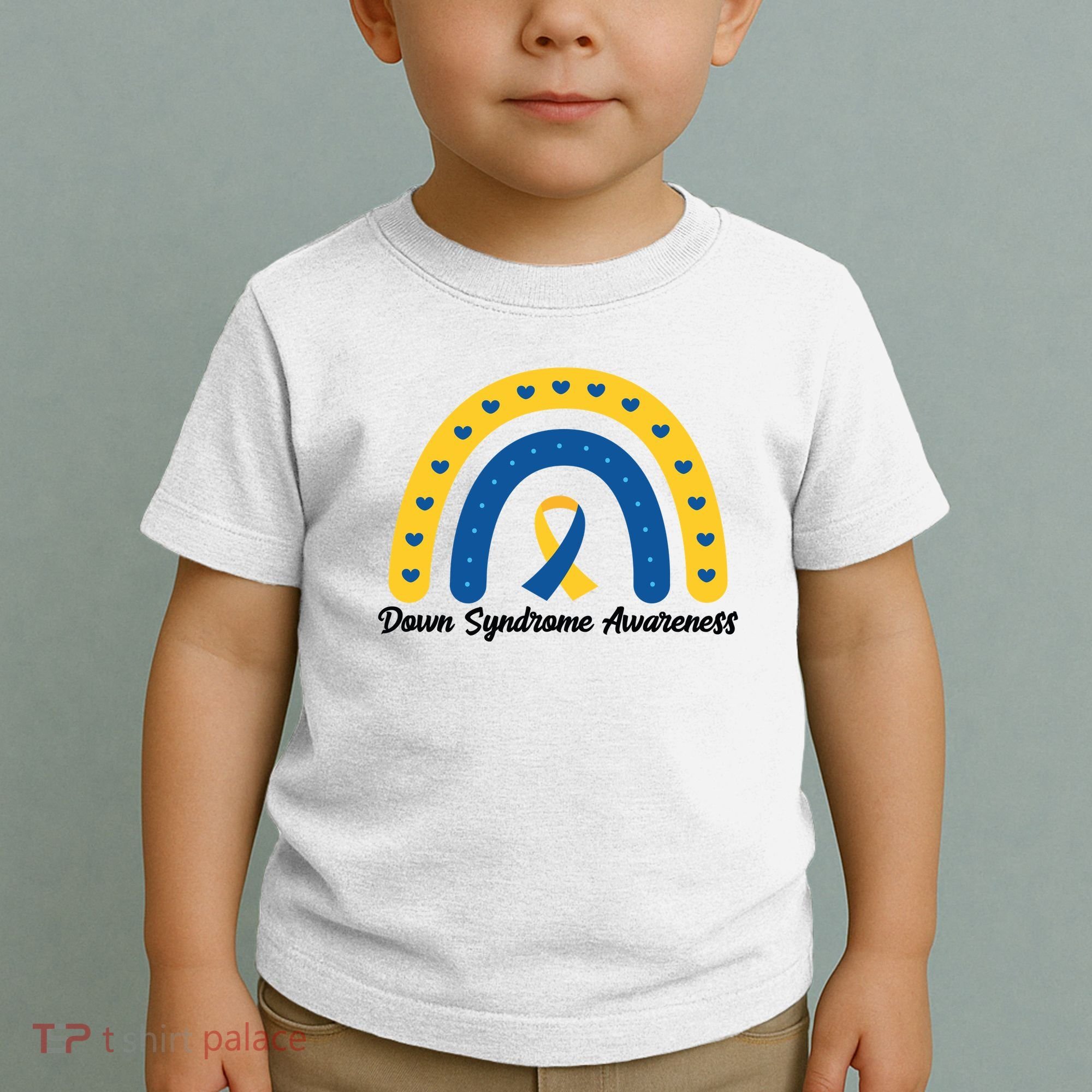 Down Syndrome Awareness Rainbow Ribbon Toddler T-Shirt