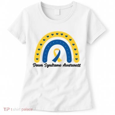 Down Syndrome Awareness Rainbow Ribbon Women's T-Shirt