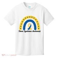 Down Syndrome Awareness Rainbow Ribbon Kids T-Shirt thumb 0
