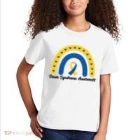 Down Syndrome Awareness Rainbow Ribbon Kids T-Shirt thumb 2