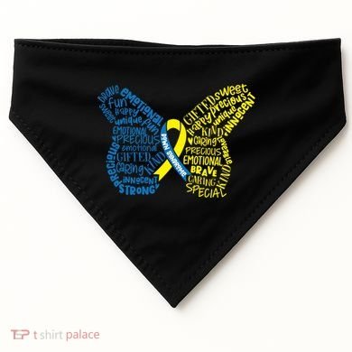 Down Syndrome Awareness Butterfly USA-Made Doggie Bandana