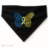 Down Syndrome Awareness Butterfly USA-Made Doggie Bandana thumb 0