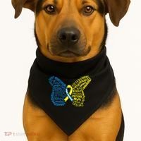 Down Syndrome Awareness Butterfly USA-Made Doggie Bandana thumb 1