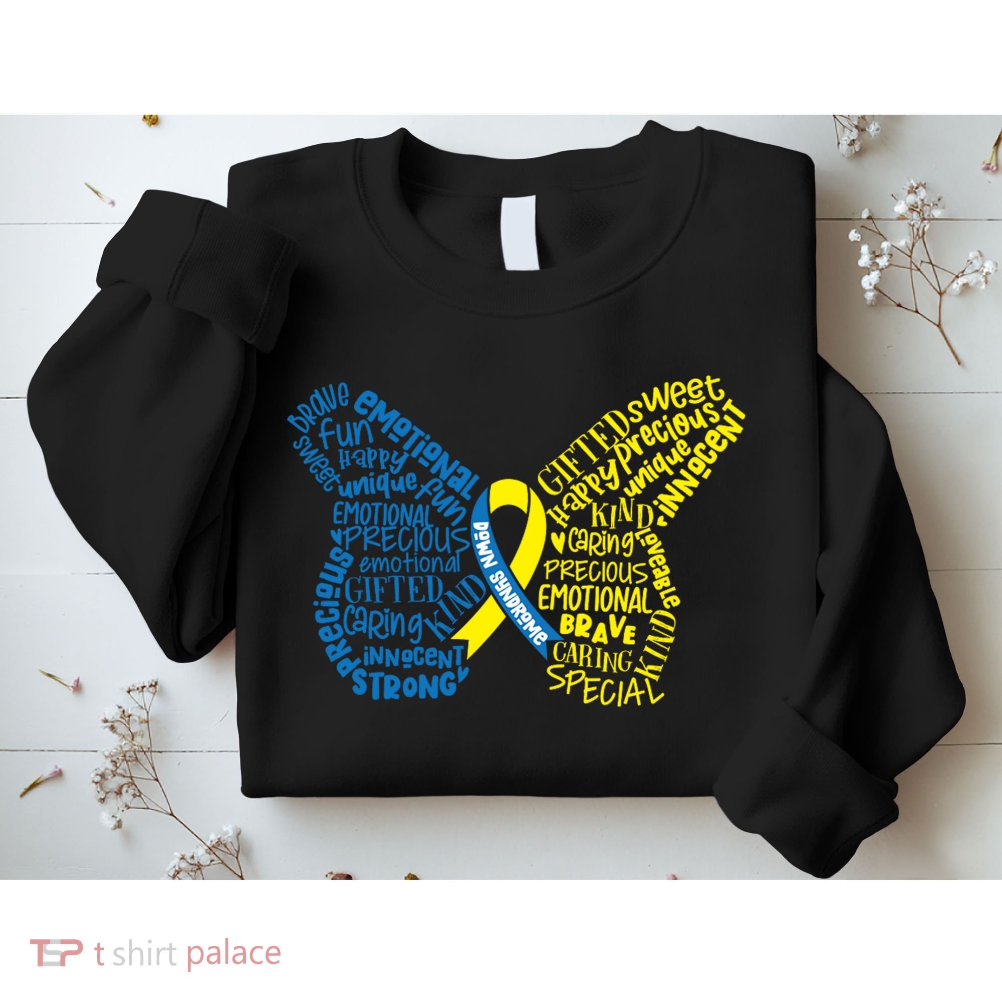 Down Syndrome Awareness Butterfly Sweatshirt