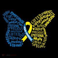 Down Syndrome Awareness Butterfly Ornament thumb 1