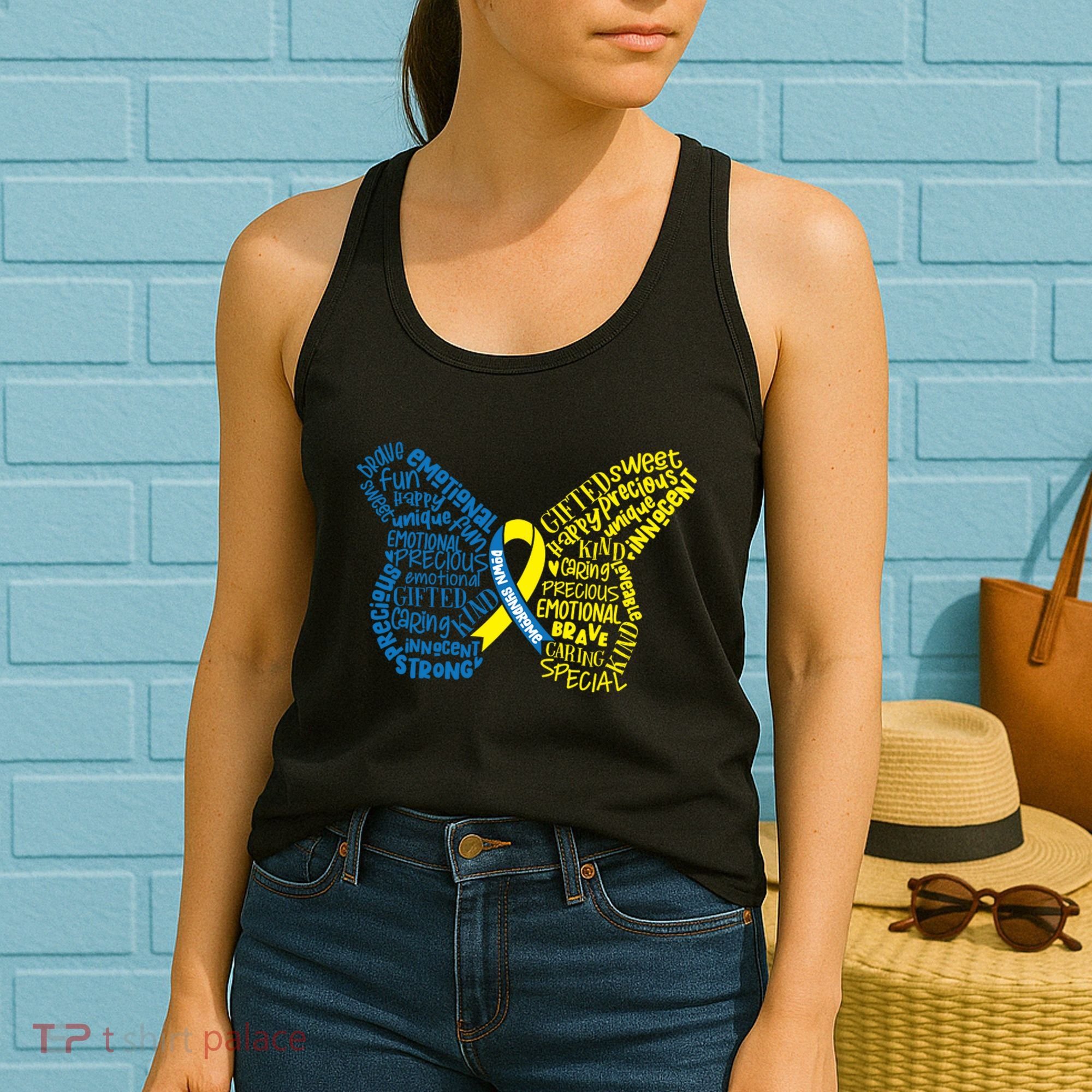 Down Syndrome Awareness Butterfly Women's Tank Top