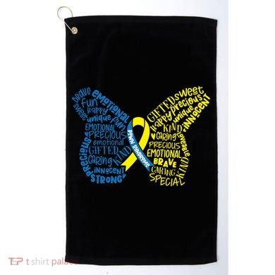 Down Syndrome Awareness Butterfly Golf Towel