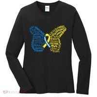 Down Syndrome Awareness Butterfly Women's Long Sleeve Shirt thumb 0