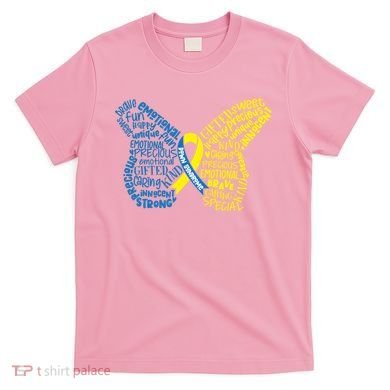 Down Syndrome Awareness Butterfly T-Shirt