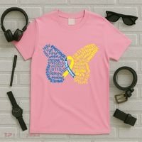 Down Syndrome Awareness Butterfly T-Shirt thumb 5