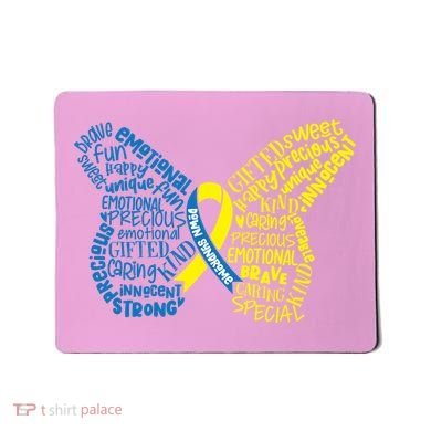 Down Syndrome Awareness Butterfly Mousepad