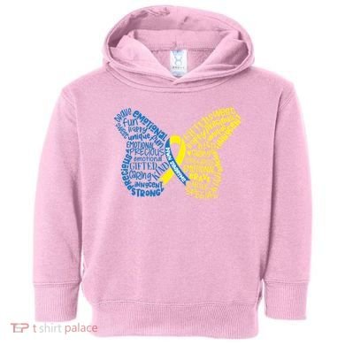 Down Syndrome Awareness Butterfly Toddler Hoodie
