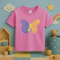Down Syndrome Awareness Butterfly Toddler T-Shirt thumb 3