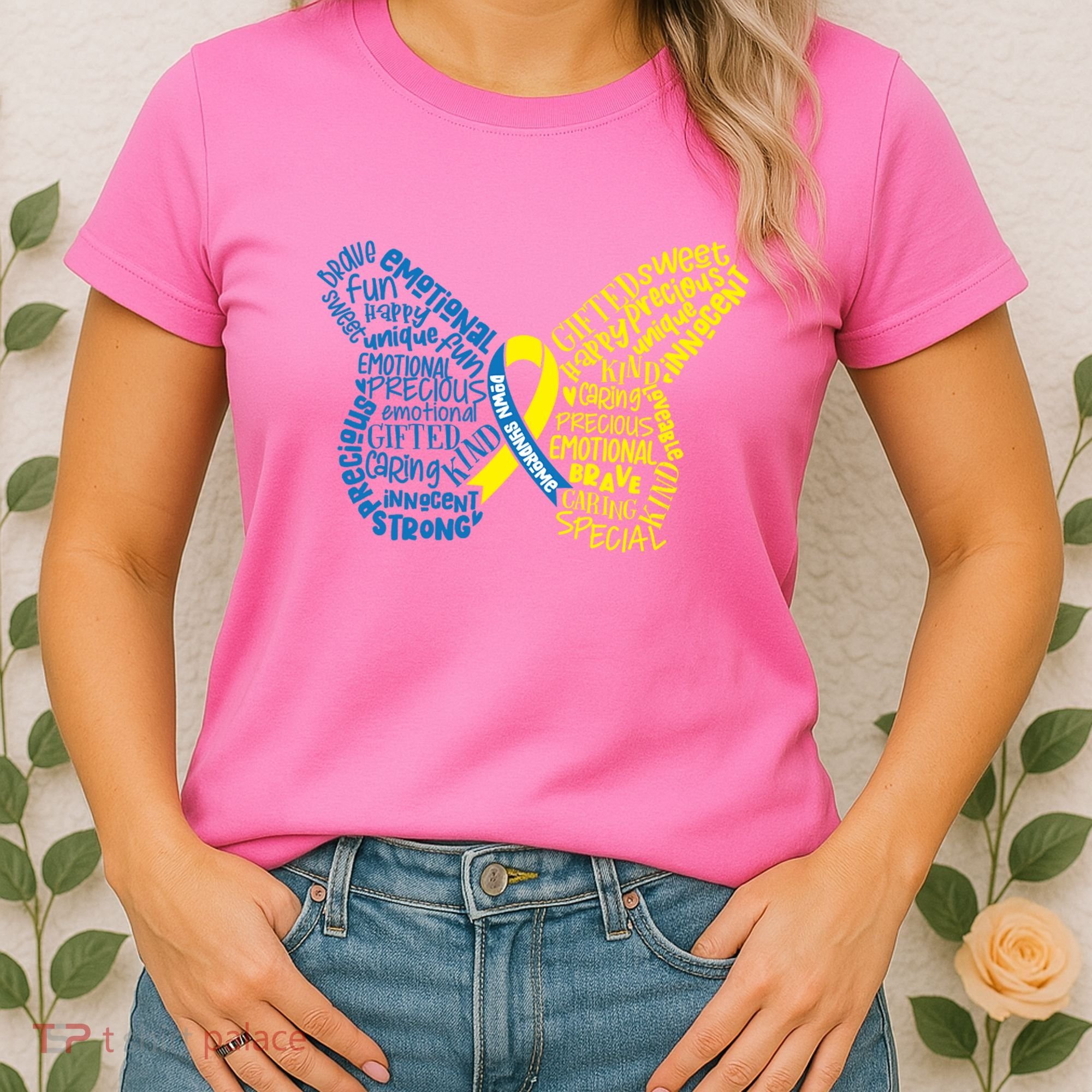 Down Syndrome Awareness Butterfly Women's T-Shirt