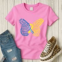 Down Syndrome Awareness Butterfly Women's T-Shirt thumb 3