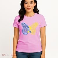 Down Syndrome Awareness Butterfly Women's T-Shirt thumb 4