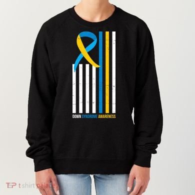 Down Syndrome Awareness Ribbon Flag Women's Sweatshirt