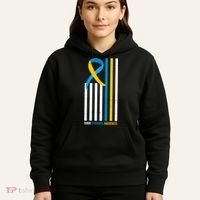 Down Syndrome Awareness Ribbon Flag Hoodie thumb 5
