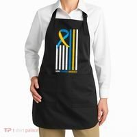 Down Syndrome Awareness Ribbon Flag Apron thumb 2
