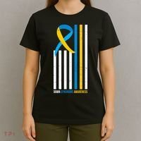 Down Syndrome Awareness Ribbon Flag T-Shirt thumb 4