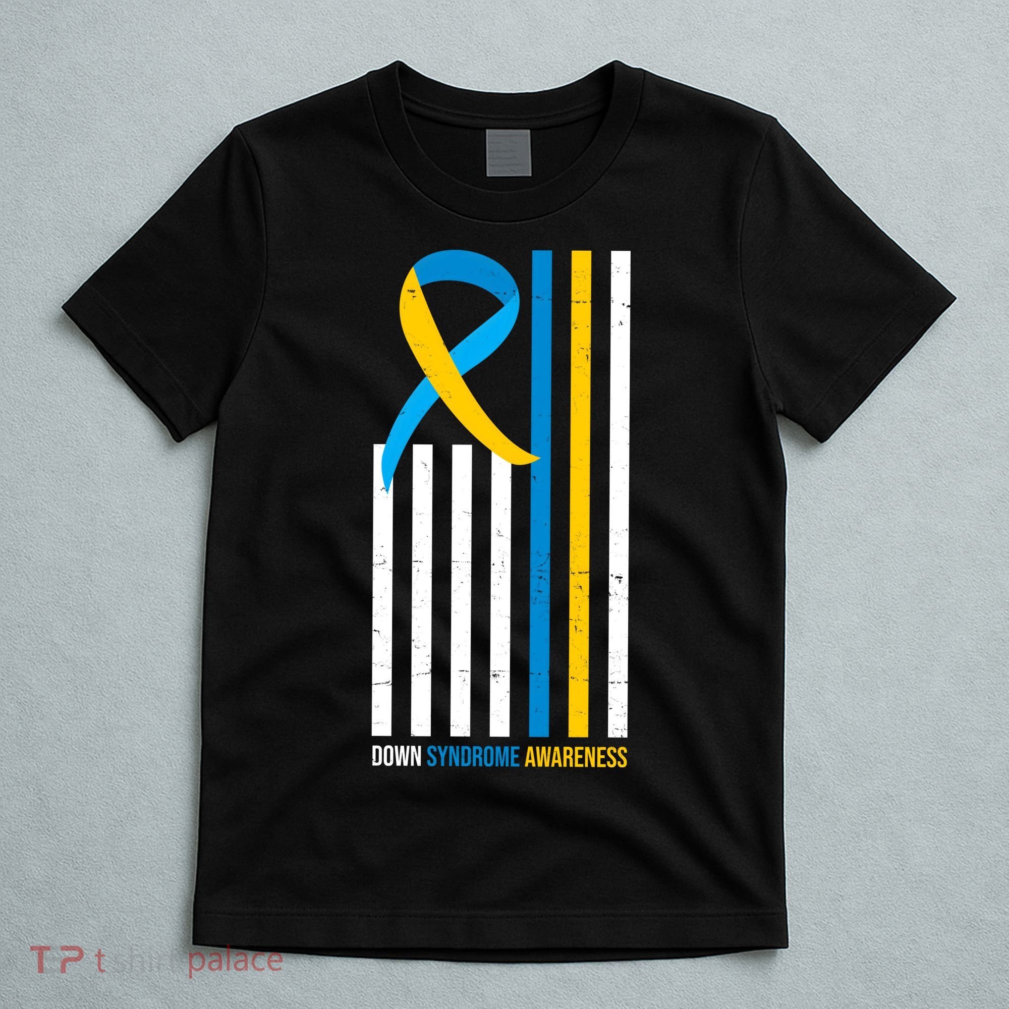 Down Syndrome Awareness Ribbon Flag T-Shirt
