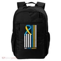 Down Syndrome Awareness Ribbon Flag Backpack thumb 0