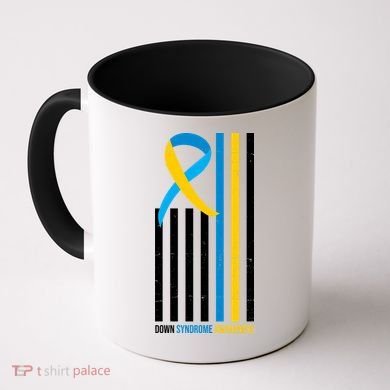Down Syndrome Awareness Ribbon Flag Coffee Mug