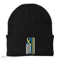 Down Syndrome Awareness Ribbon Flag Beanie thumb 0