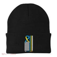 Down Syndrome Awareness Ribbon Flag Beanie thumb 0