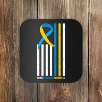 Down Syndrome Awareness Ribbon Flag Coaster thumb 0