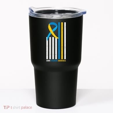 Down Syndrome Awareness Ribbon Flag Tumbler