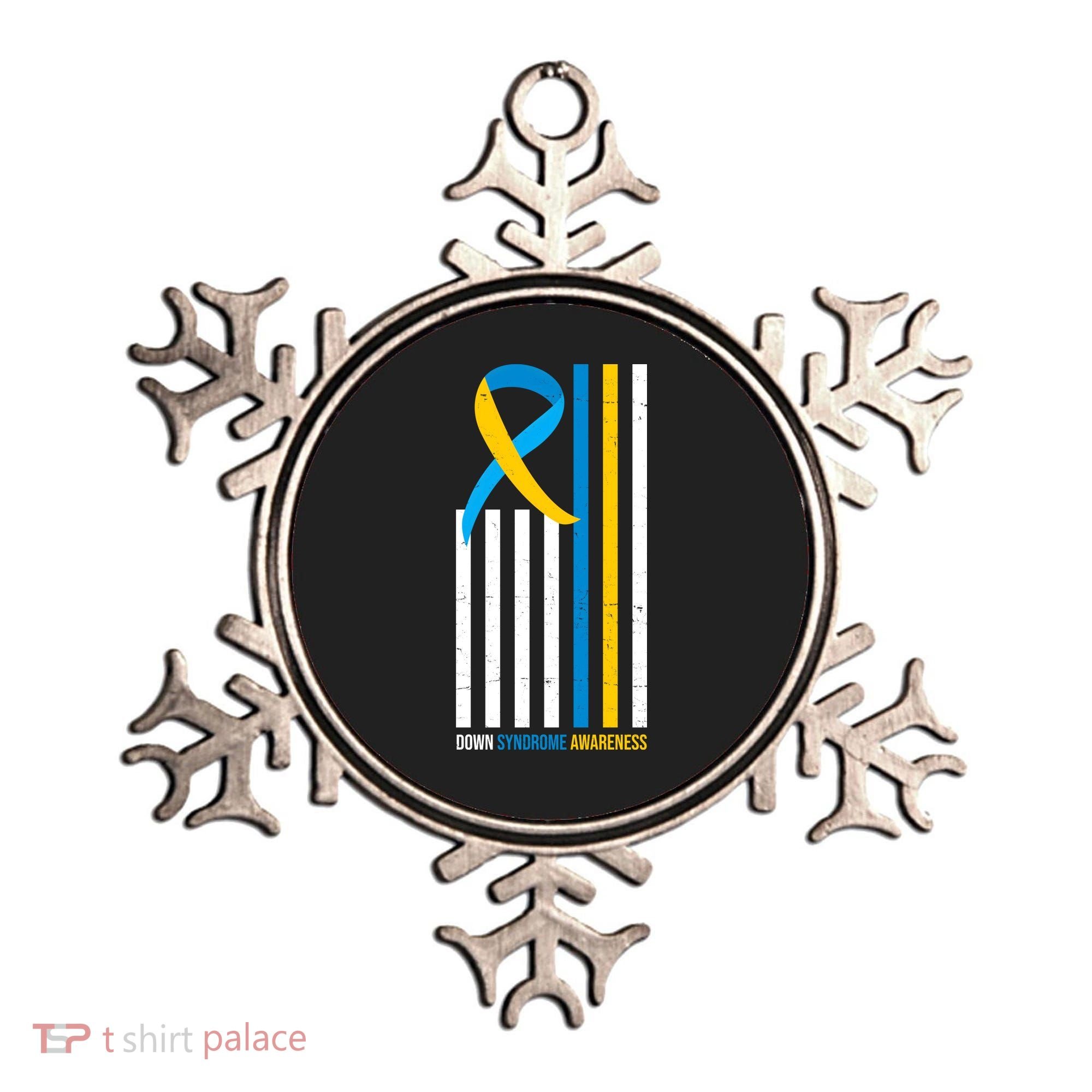Down Syndrome Awareness Ribbon Flag Ornament