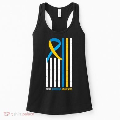 Down Syndrome Awareness Ribbon Flag Women's Tank Top