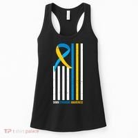 Down Syndrome Awareness Ribbon Flag Women's Tank Top thumb 0