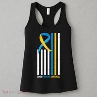 Down Syndrome Awareness Ribbon Flag Women's Tank Top thumb 3