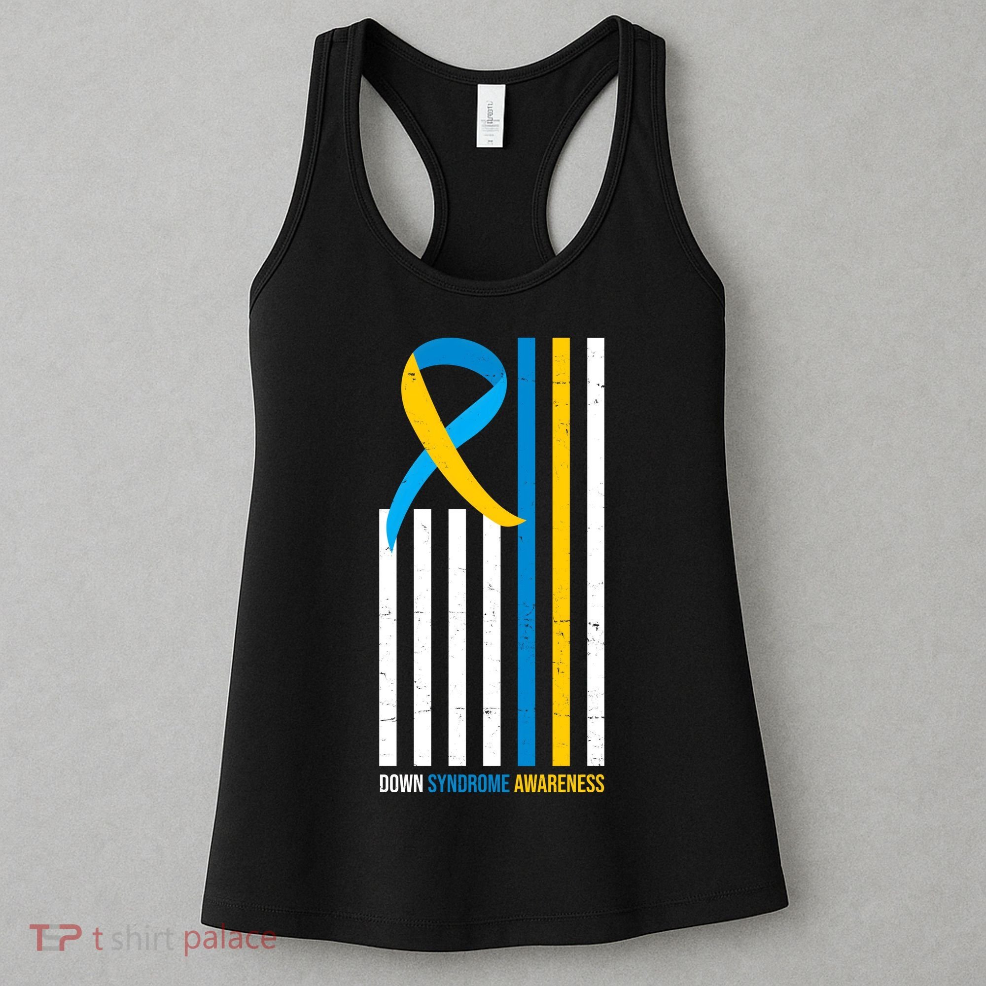 Down Syndrome Awareness Ribbon Flag Women's Tank Top