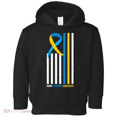 Down Syndrome Awareness Ribbon Flag Toddler Hoodie