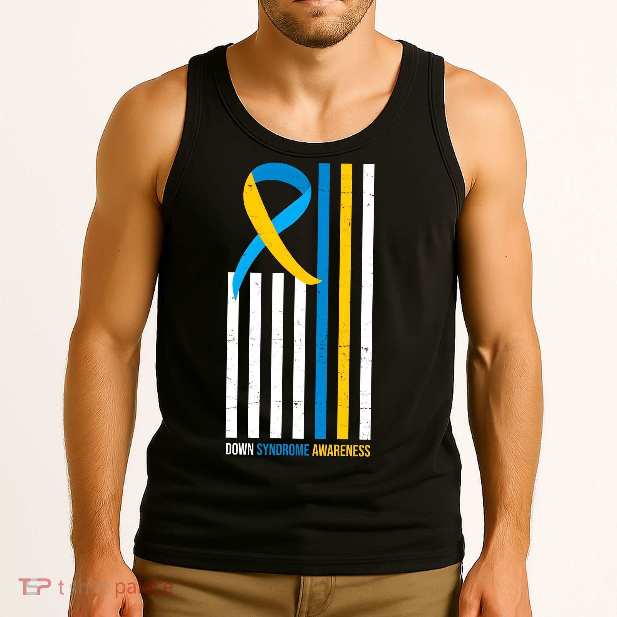 Down Syndrome Awareness Ribbon Flag Tank Top