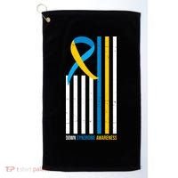Down Syndrome Awareness Ribbon Flag Golf Towel thumb 0