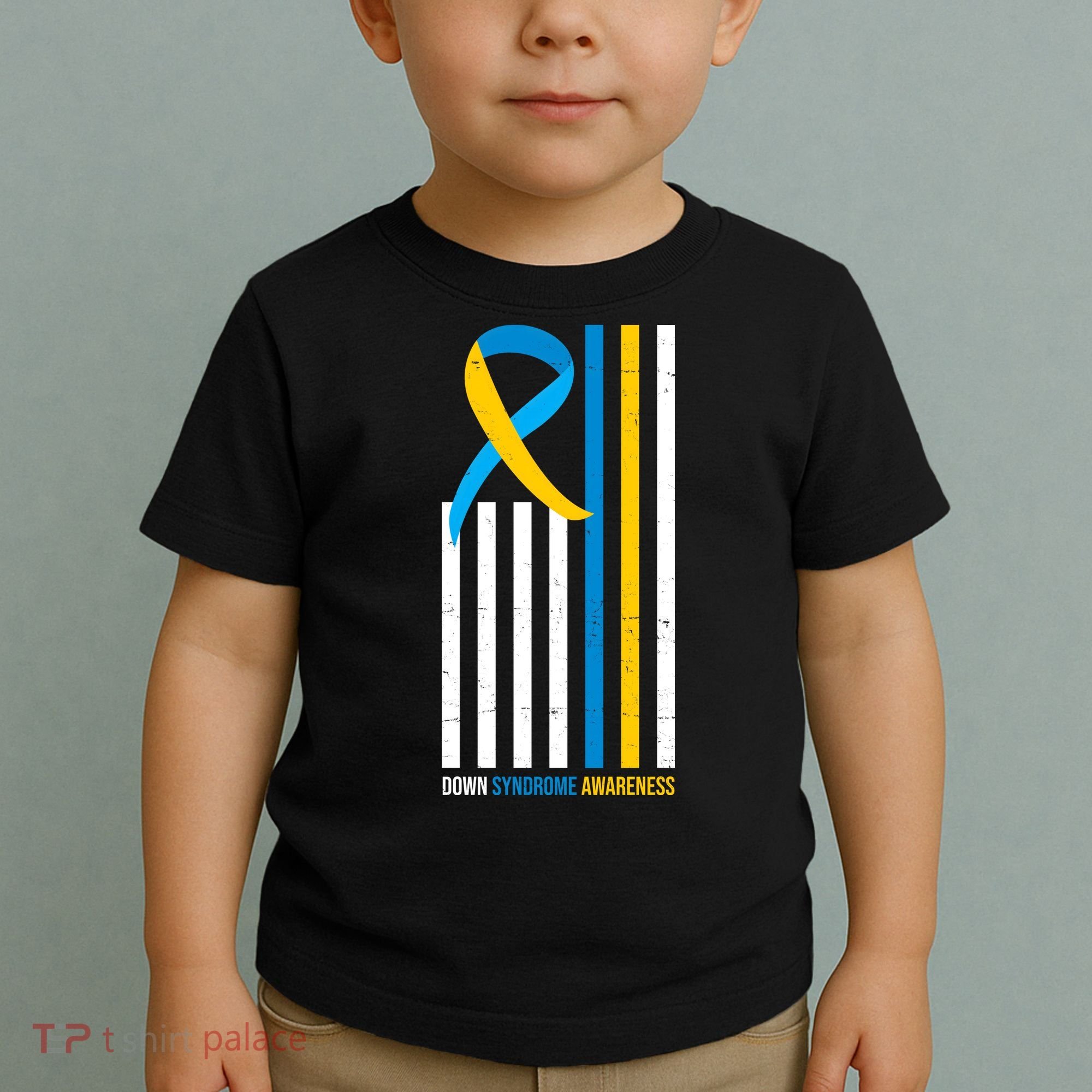 Down Syndrome Awareness Ribbon Flag Toddler T-Shirt