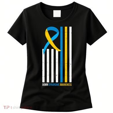 Down Syndrome Awareness Ribbon Flag Women's T-Shirt