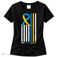Down Syndrome Awareness Ribbon Flag Women's T-Shirt thumb 0