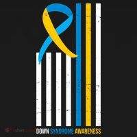 Down Syndrome Awareness Ribbon Flag Women's T-Shirt thumb 6
