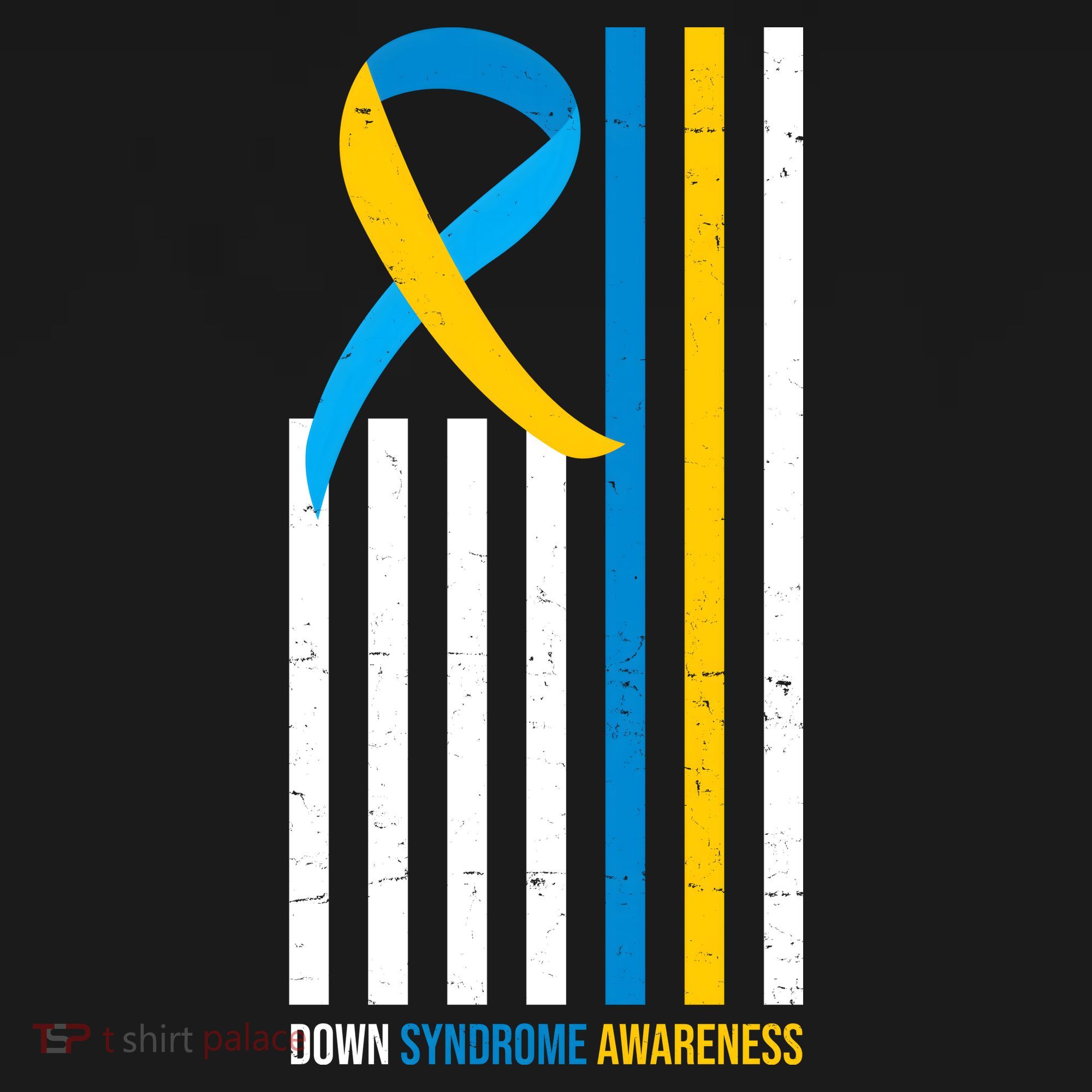 Down Syndrome Awareness Ribbon Flag Kids Sweatshirt