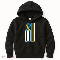 Down Syndrome Awareness Ribbon Flag Kids Hoodie thumb 0