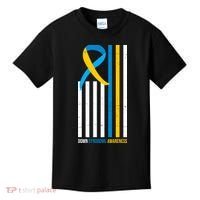 Down Syndrome Awareness Ribbon Flag Kids T-Shirt thumb 0