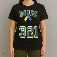 Down Syndrome Awareness Trisomy 21 Mom T 3 21 Month T-Shirt thumb 4