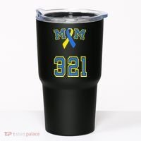 Down Syndrome Awareness Trisomy 21 Mom T 3 21 Month Tumbler thumb 0