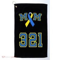 Down Syndrome Awareness Trisomy 21 Mom T 3 21 Month Golf Towel thumb 0